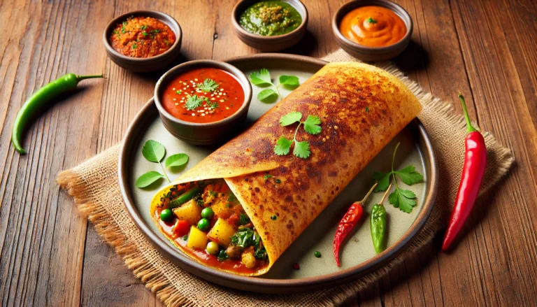 Delicious Schezwan Dosa