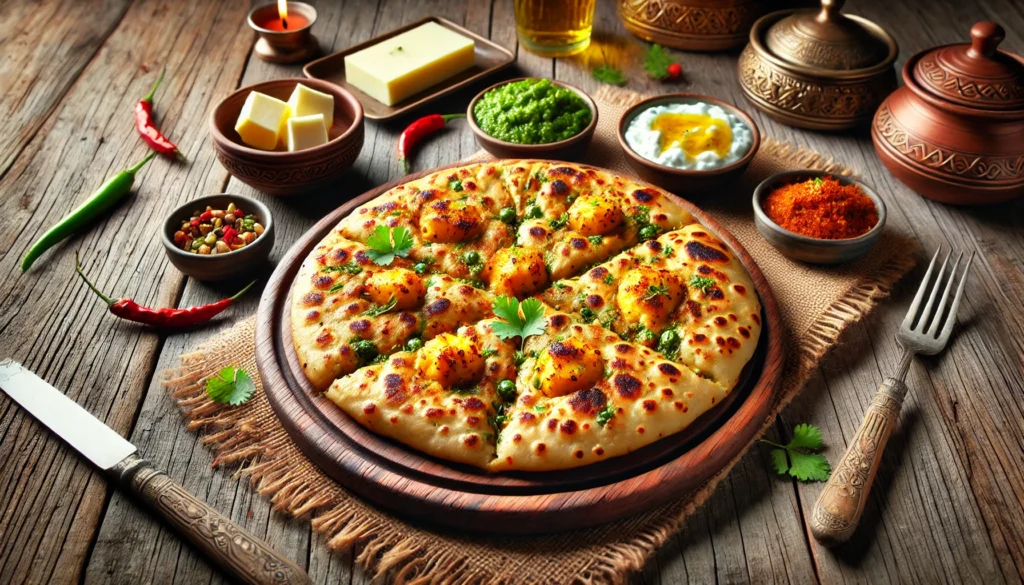 Stuffed Aloo Paneer Paratha