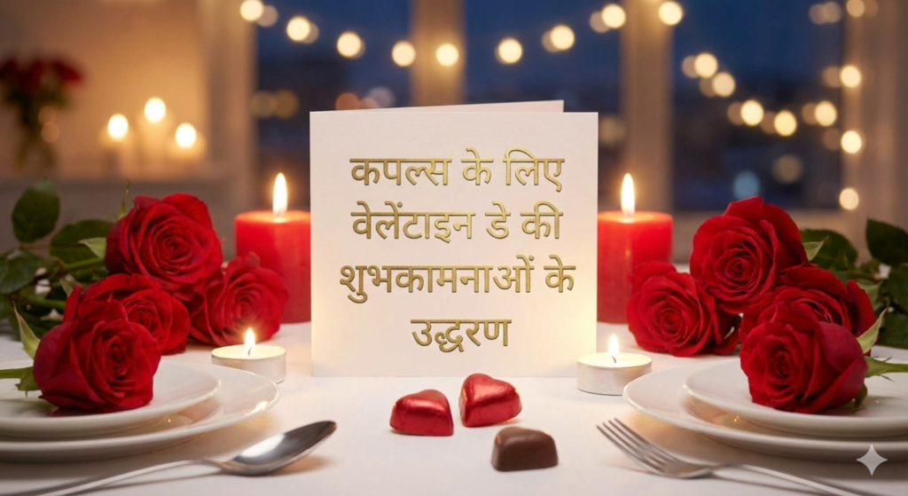 कपल्स के लिए वेलेंटाइन डे की शुभकामनाओं के उद्धरण