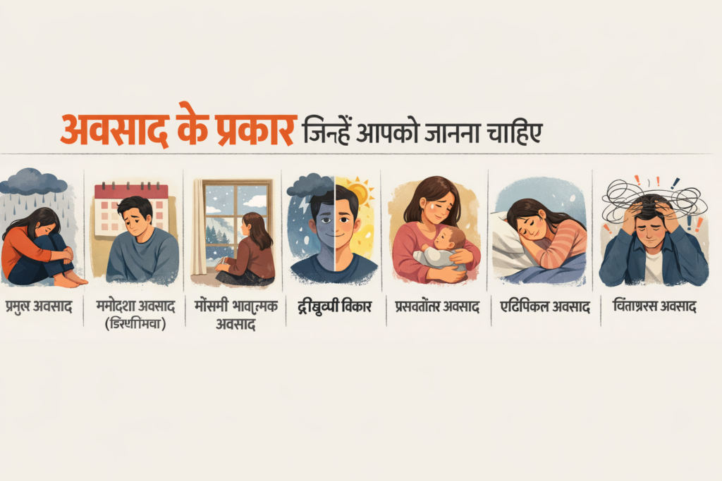 अवसाद के प्रकार जिन्हें आपको जानना चाहिए