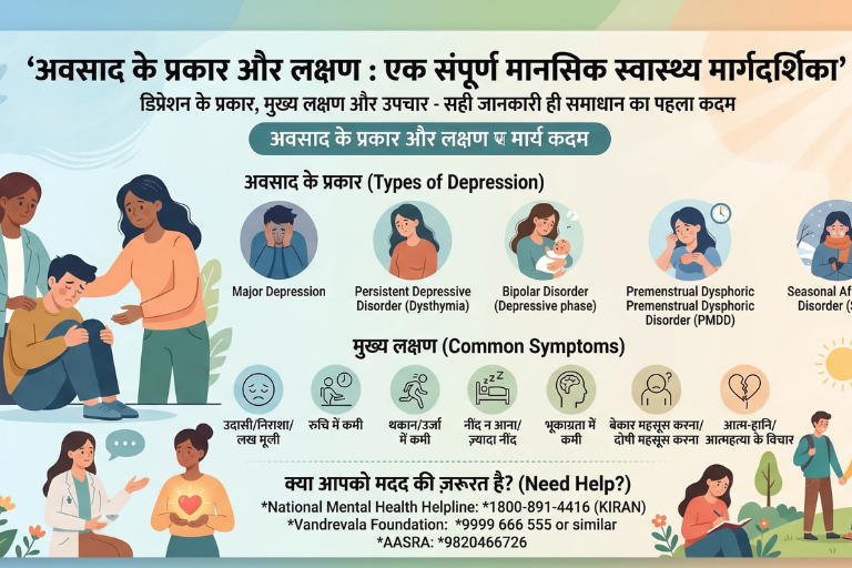 अवसाद के प्रकार और लक्षण: एक संपूर्ण मानसिक स्वास्थ्य मार्गदर्शिका अवसाद के प्रकार