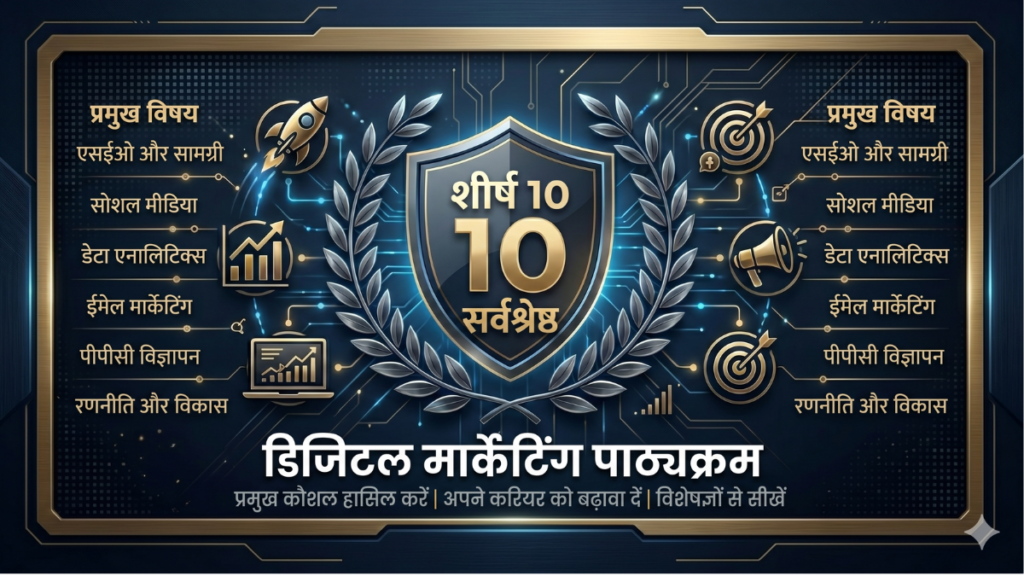 दिल्ली में डिजिटल मार्केटिंग कोर्स के टॉप 10 विकल्प