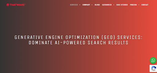 Top 10 Best GEO & AIO Agencies in India for AI Search Optimization in 2026 5 ThatWare LLP
