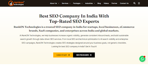 Top 10 Best GEO & AIO Agencies in India for AI Search Optimization in 2026 10 RankON Technologies